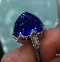 cabochon sapphire ring - jewelry appraisals by Carole C. Richbourg